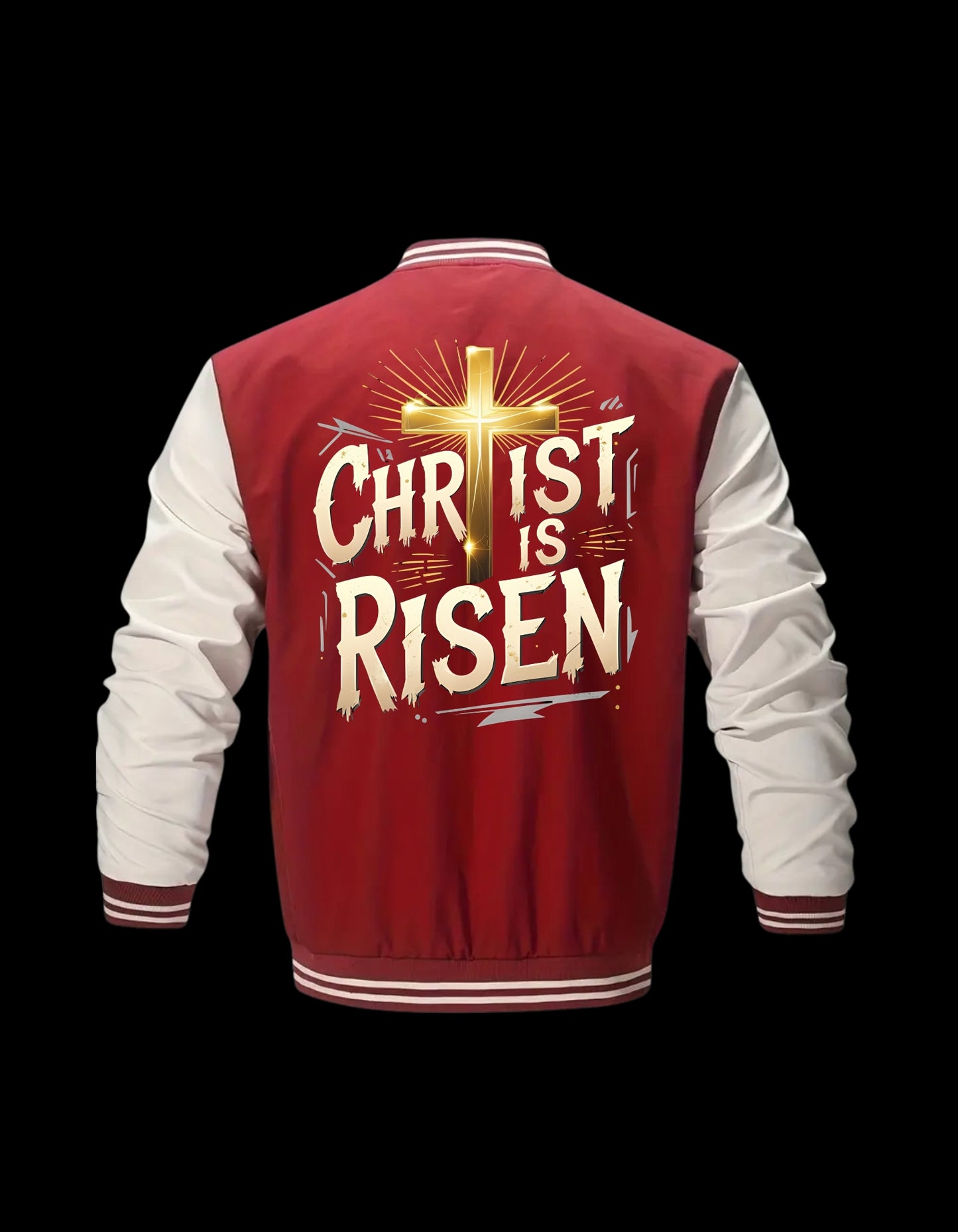 Majestic Stylez and Fashion - Christ is Risen Varsity jacket.