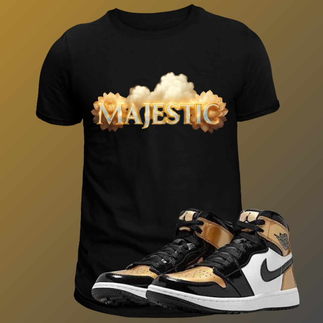 Majestic Stylez and Fashion - Gold Luxury Floral Tshirt