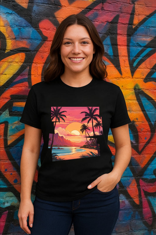 Majestic Stylez and Fashion - Hawaiian beach Tshirt